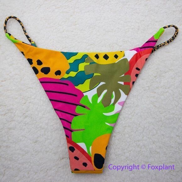 NEW It’s now cool  String Bikini Bottom cheeky thong in Tropicool, size M - Picture 10 of 12